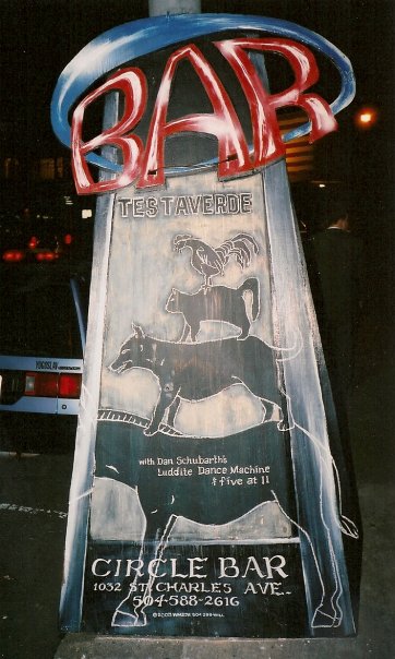 TESTAVERDE (pre-Dan) and DAN SCHUBARTH'S LUDDITE DANCE MACHINE at The Circle Bar, New Orleans, Feb. 18, 2005.